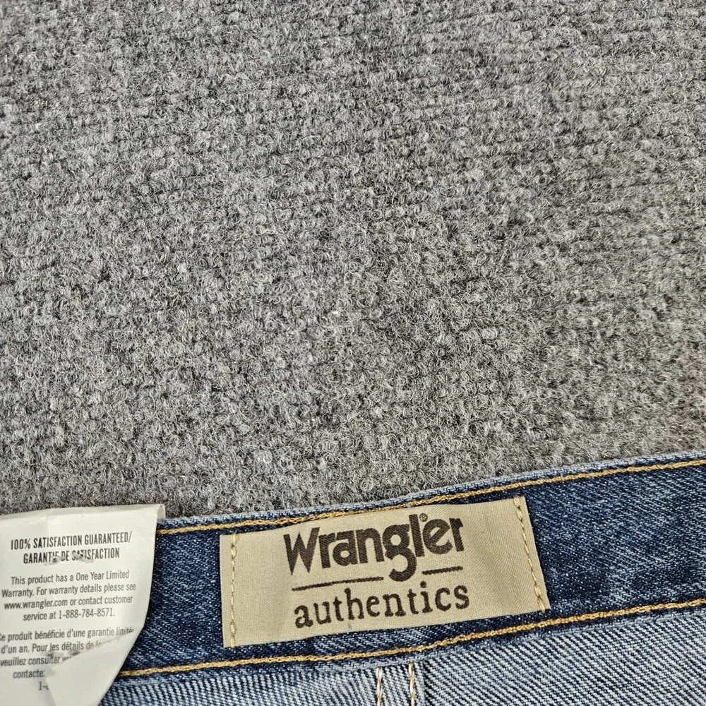 Wrangler Authentics Mens Straight Leg Jeans 36x36 Stonewash Blue 10ZM200SW Denim